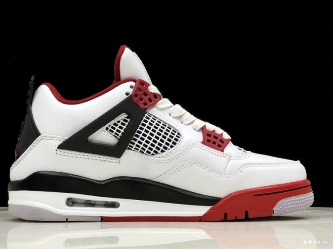 Fire 308497-160 Black White Red Men Air Jordan 4 0519